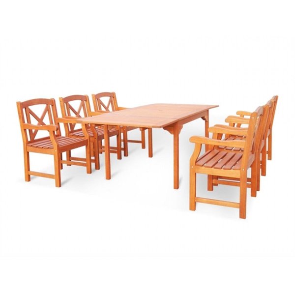 Renaissance Renaissance Outdoor 7-piece Hand-scraped Wood Patio Dining Set  - V1297SET12 V1297SET12